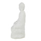 Meditating Buddha Statuette | Spiritual Accent Decor | 12" White Resin