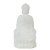 Meditating Buddha Statuette | Spiritual Accent Decor | 12" White Resin