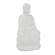 Meditating Buddha Statuette | Spiritual Accent Decor | 12" White Resin