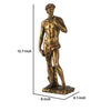 Decorative Classic David Statuette | 14" Tabletop Antique Gold Polyresin