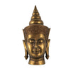 Pilu Buddha Head Sculpture | Meditative Tabletop Decor | 14" Bronze
