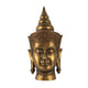 Pilu Buddha Head Sculpture | Meditative Tabletop Decor | 14" Bronze