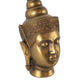 Pilu Buddha Head Sculpture | Meditative Tabletop Decor | 14" Bronze