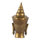 Pilu Buddha Head Sculpture | Meditative Tabletop Decor | 14" Bronze