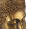 Pilu Buddha Head Sculpture | Meditative Tabletop Decor | 14" Bronze