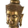 Pilu Buddha Head Statuette on Stand | Spiritual Decor | 20" Bronze