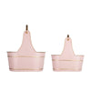 Limu Storage Basket Set of 2 | Gold Handles | Light Pink Merry Christmas