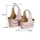 Limu Storage Basket Set of 2 | Gold Handles | Light Pink Merry Christmas