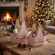 Limu Storage Basket Set of 2 | Gold Handles | Light Pink Merry Christmas