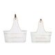 Limu Storage Basket Set of 2 | Gold Handles | White Merry Christmas