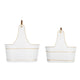 Limu Storage Basket Set of 2 | Gold Handles | White Merry Christmas