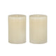 Jomi Unscented Soy Wax Pillar Candles Set of 2 | Classic Ivory Finish