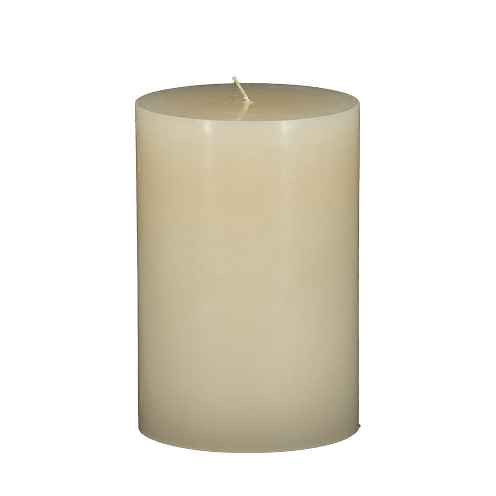 Jomi Unscented Soy Wax Pillar Candles Set of 2 | Classic Ivory Finish