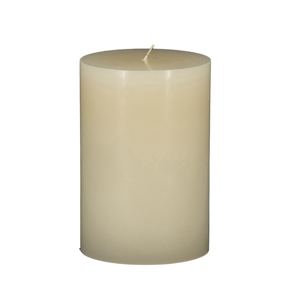 Jomi Unscented Soy Wax Pillar Candles Set of 2 | Classic Ivory Finish