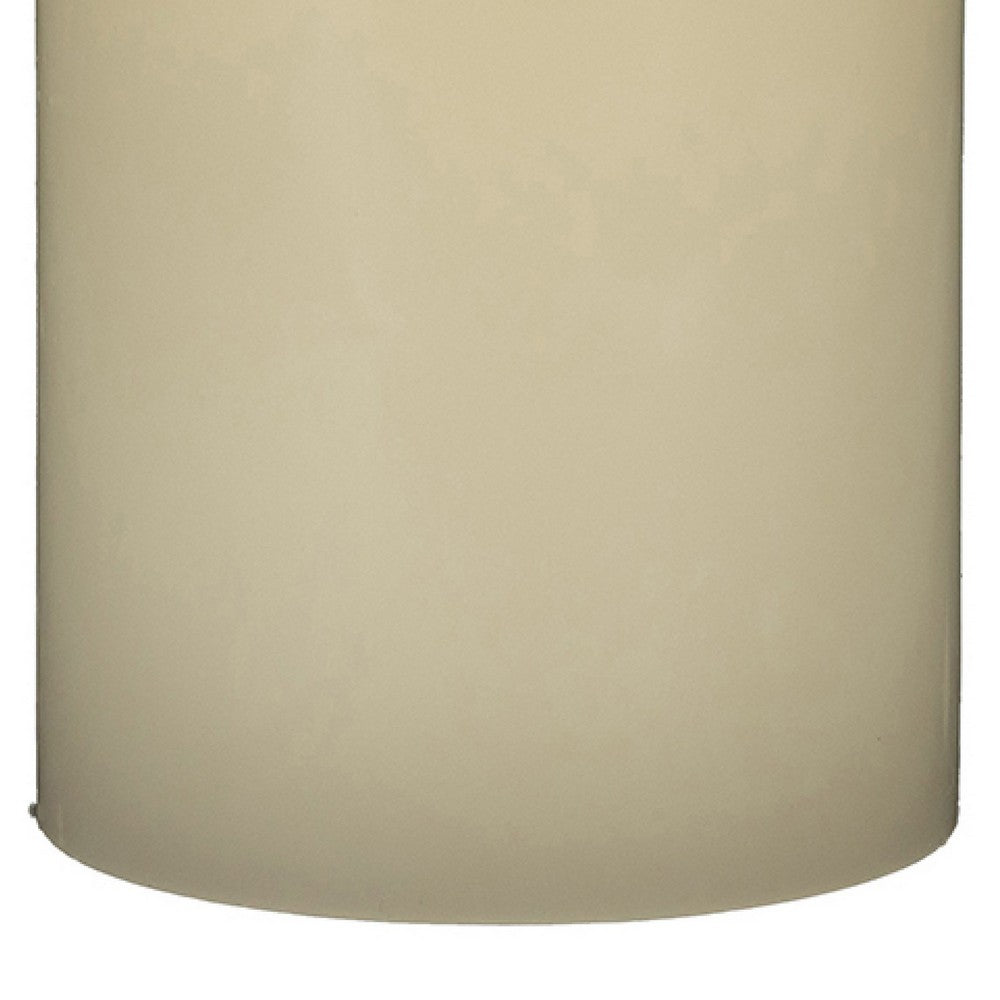 Jomi Unscented Soy Wax Pillar Candles Set of 2 | Classic Ivory Finish