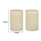 Jomi Unscented Soy Wax Pillar Candles Set of 2 | Classic Ivory Finish