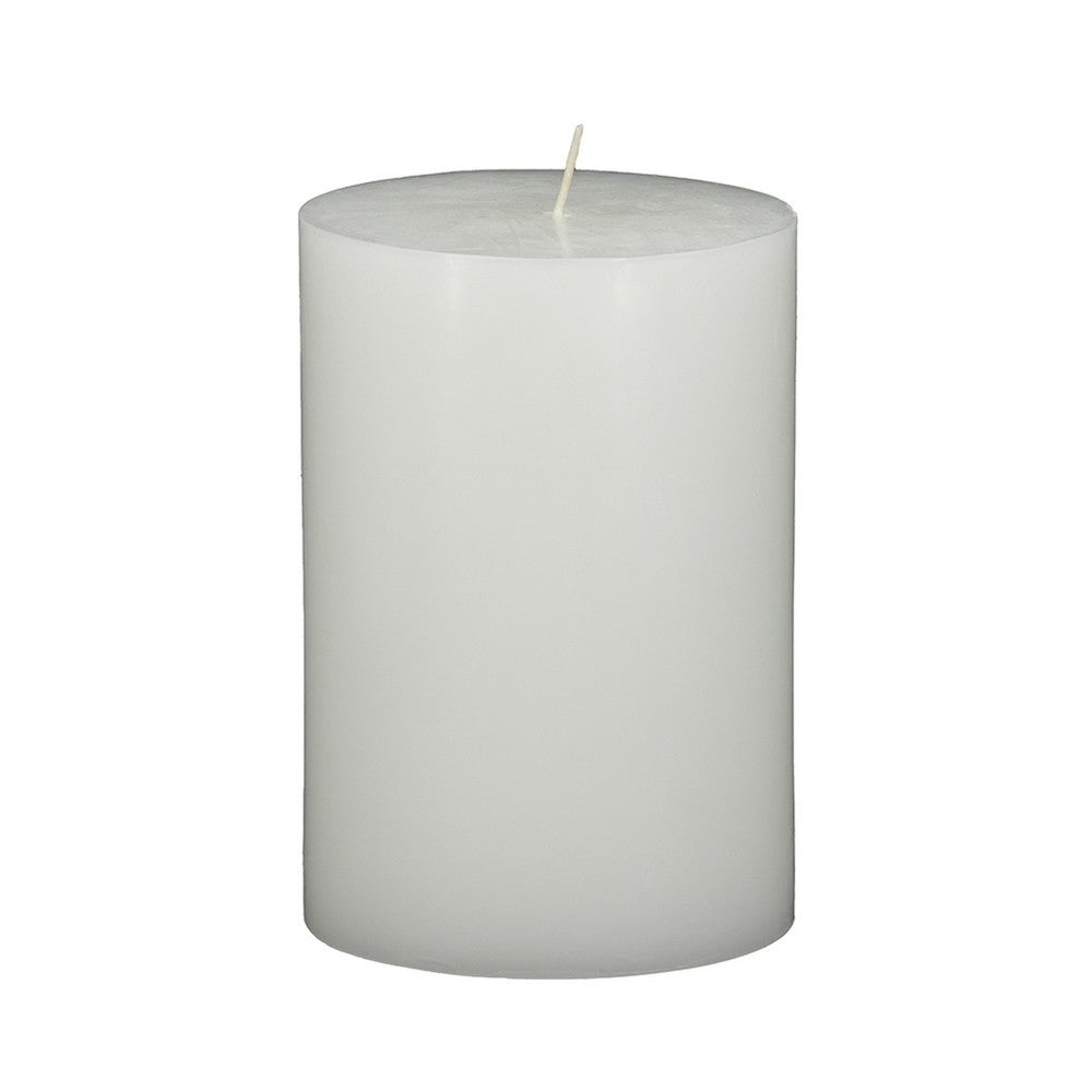 Jomi Unscented Soy Wax Pillar Candles Set of 2 | Classic White Finish