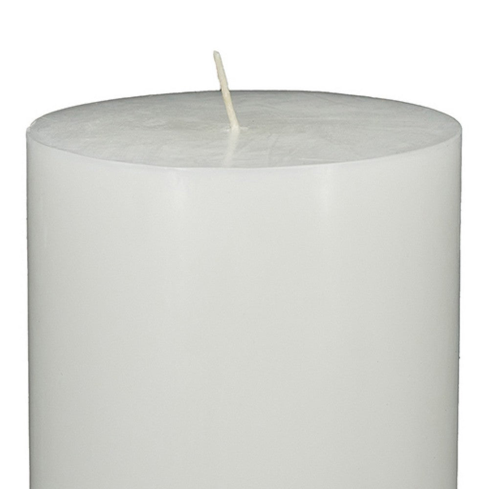 Jomi Unscented Soy Wax Pillar Candles Set of 2 | Classic White Finish