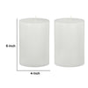 Jomi Unscented Soy Wax Pillar Candles Set of 2 | Classic White Finish
