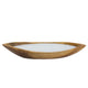 Minc Soy Wax Candle with 4 Wick | 16" Boat Shaped Brown Teak Wood
