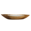 Minc Soy Wax Candle with 4 Wick | 16" Boat Shaped Brown Teak Wood