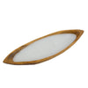Minc Soy Wax Candle with 4 Wick | 16" Boat Shaped Brown Teak Wood