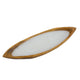 Minc Soy Wax Candle with 4 Wick | 16" Boat Shaped Brown Teak Wood