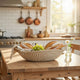 Jea Farmhouse Decor Bowl | 17" Natural Brown Seagrass Cord Woven