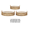 3pc Storage Baskets with Handles | Natural Brown Bamboo Woven Decor