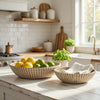 Jea Nesting Storage Bowls Set of 2 | Natural Brown Seagrass Cord Woven