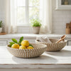 Jea Nesting Storage Bowls Set of 2 | Natural Brown Seagrass Cord Woven
