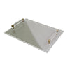 Decorative Serving Tray | Gold Handles | 14" Frosted White Acrylic