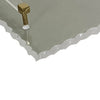 Decorative Serving Tray | Gold Handles | 14" Frosted White Acrylic