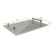 Decorative Serving Tray | Gold Handles | 14" Frosted White Acrylic