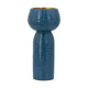 Dany Vase | Crocodile Texture | Watertight Base | 10" Blue Aluminum