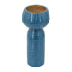 Dany Vase | Crocodile Texture | Watertight Base | 10" Blue Aluminum
