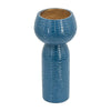 Dany Vase | Crocodile Texture | Watertight Base | 10" Blue Aluminum