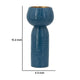 Dany Vase | Crocodile Texture | Watertight Base | 10" Blue Aluminum