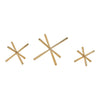 Tabletop Decor Set of 3 | Playing Jack Abstract Sculpture | Modern Gold