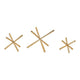 Tabletop Decor Set of 3 | Playing Jack Abstract Sculpture | Modern Gold