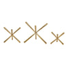 Tabletop Decor Set of 3 | Playing Jack Abstract Sculpture | Modern Gold