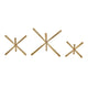 Tabletop Decor Set of 3 | Playing Jack Abstract Sculpture | Modern Gold