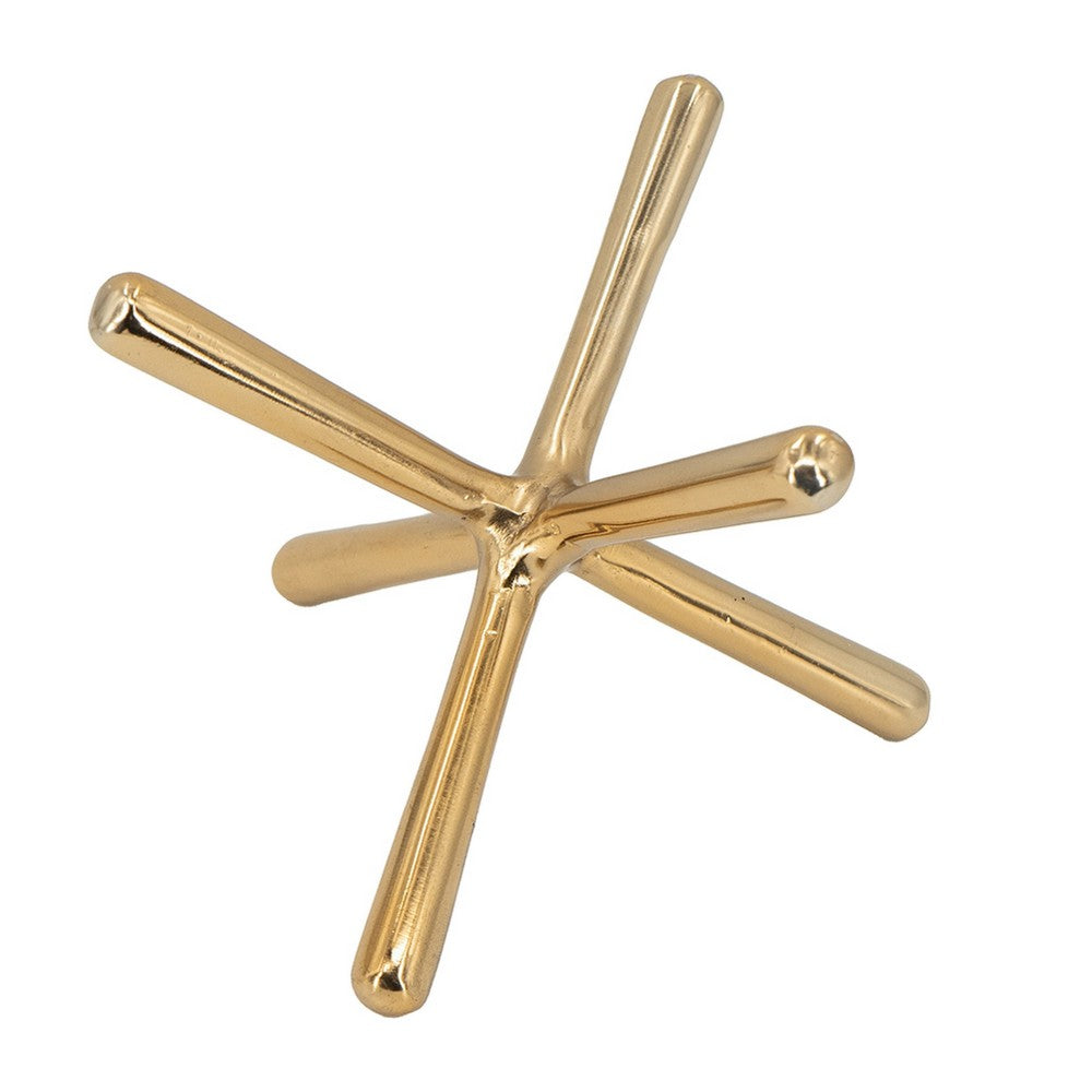 Tabletop Decor Set of 3 | Playing Jack Abstract Sculpture | Modern Gold