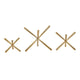 Tabletop Decor Set of 3 | Playing Jack Abstract Sculpture | Modern Gold