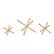 Tabletop Decor Set of 3 | Playing Jack Abstract Sculpture | Modern Gold