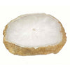 Decorative Plate | Natural Irregular Gold Edges | White Agate 10"