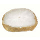 Decorative Plate | Natural Irregular Gold Edges | White Agate 10"