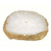 Decorative Plate | Natural Irregular Gold Edges | White Agate 10"