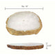 Decorative Plate | Natural Irregular Gold Edges | White Agate 10"