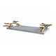Decorative Tray | Marble Base | Gold Branch Handles w Dragonfly | 15"